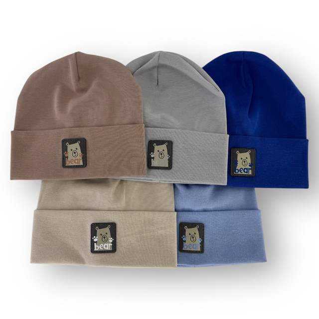 Шапка трикотажная для мальчика с отворотом детская Шапка трикотажная для мальчика с отворотом детская