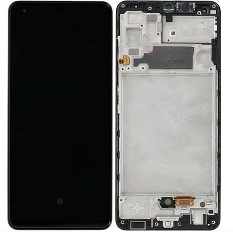 Дисплей (екран) для Samsung A325F Galaxy A32 4G + touchscreen, чорний, OLED, із широкою рамкою, з передньою, фото 1