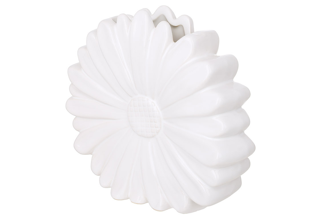 Керамічна ваза Хризантема 17*4.5*16.5см колір - білий - 2 шт УПАКОВКА ТОВАР ВІД ВИРОБНИКА