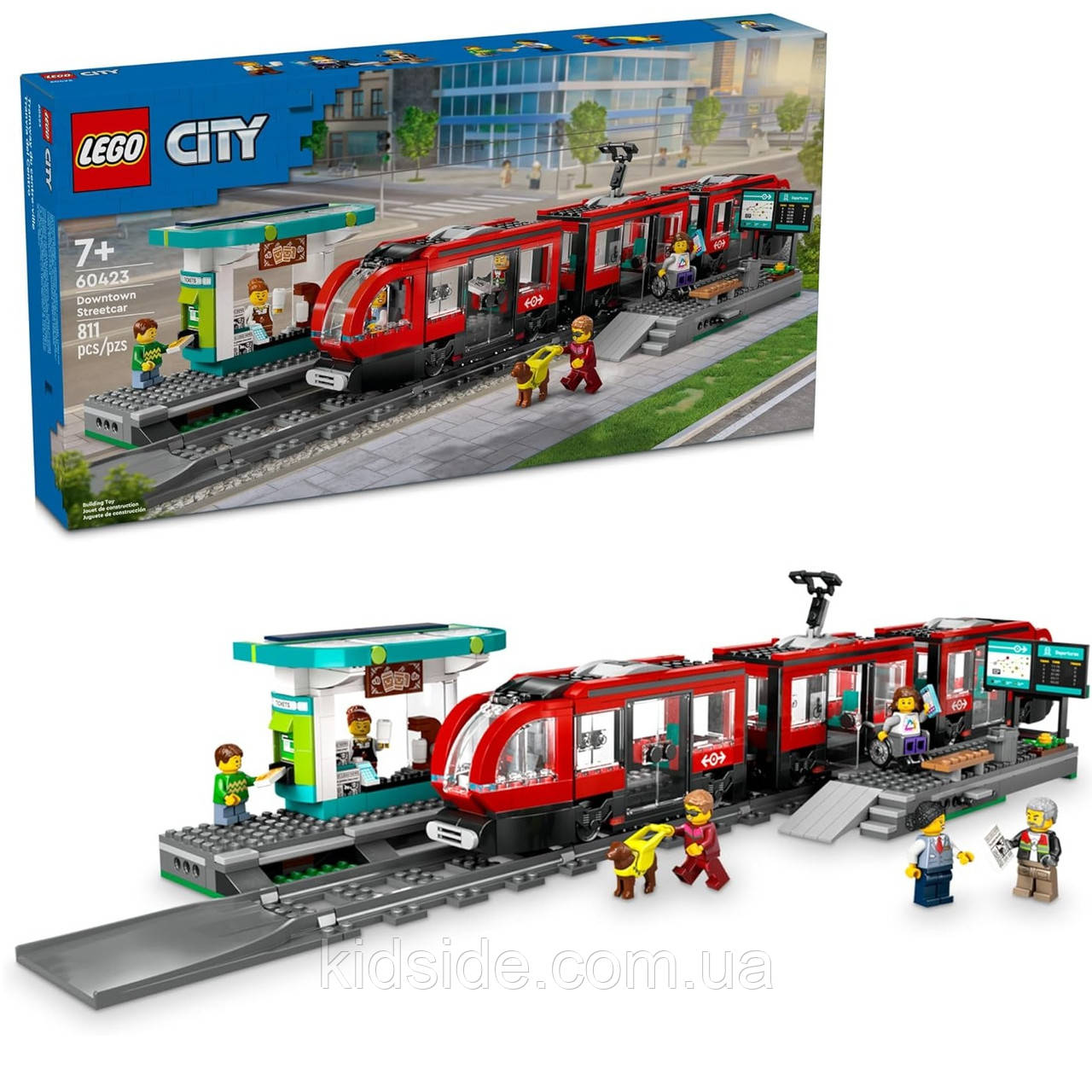 LEGO City 60423 Трамвай та станція в центрі міста