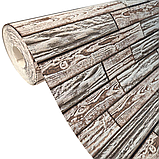 Шпалери вінілові 10 м × 0,53 м Слов’янські шпалери 9419-12, коричневі, бежеві під дерево для вітальні, спальні, кухні та коридору, фото 2