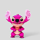 Конструктор Стіч Angel рожевий дитячий 33 см із блоків 3D Magic Blocks, наноблок 3D конструктори, фото 6