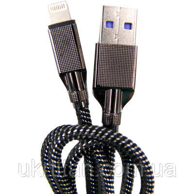 Оригінал! Дата кабель USB 3.0 AM to Lightning 1.0m 4A black Dengos (NTK-L-KPR-USB3-BLACK) - Вища Якість!, фото 1
