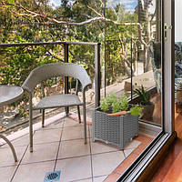 Горщики з ротанга сірий, 40х40х38 см