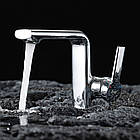 F1088 умивальник одноважі. літій вилив лат. корпус гайка Ø 35 (хром) In4210/1ult, фото 2