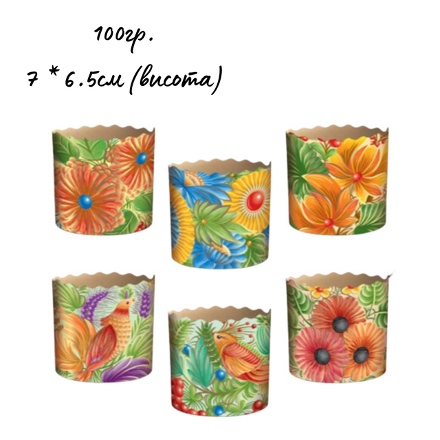 Маленька Паперова форма для випікання паски Петриківка Маленькі Паперові Форми для Великодня Петриківка