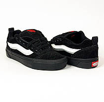 Кеди Vans Skool KNU Black White Ванс Скул Кну низькі унісекс чорно-білі демісезон, фото 3