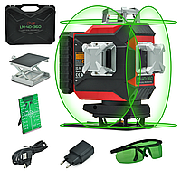 Лазерний рівень нівелір LSP LM 4D 360 Pro 16 ліній діод OSRAM (зелений промінь)