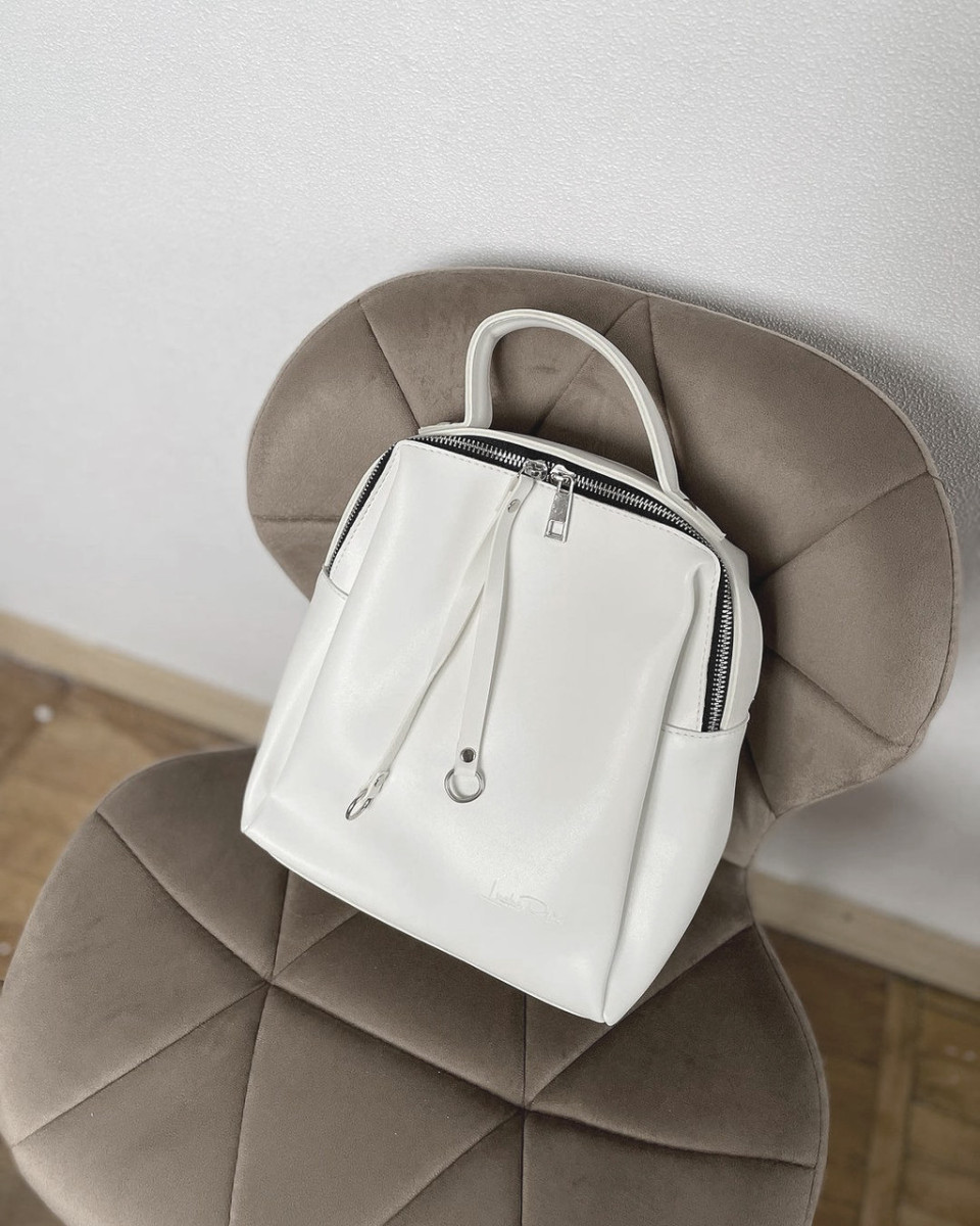 АКЦІЯ! БІЛИЙ — два відділення на блискавках — якісний, фабричний рюкзак, добре тримає форму (Луцьк, 660) 5011240