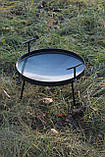 Сковорідка з диска борони 40 см із кришкою та чохлом. Садж для мангала Сковорідка мангал, фото 5