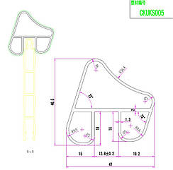 Алюмінієвий профіль пол CKUKS005 новий для будівельних і монтажних робіт міцний легкий універсальний