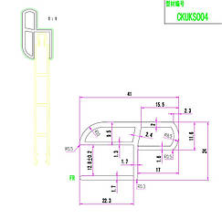 Алюмінієвий профіль пол CKUKS004 – новий алюмінієвий профіль для конструкцій легкий і міцний ідеальний для меблів і декору