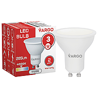 Лампа LED VARGO GU10 3W 4000K 50Hz 220V (V-111206)