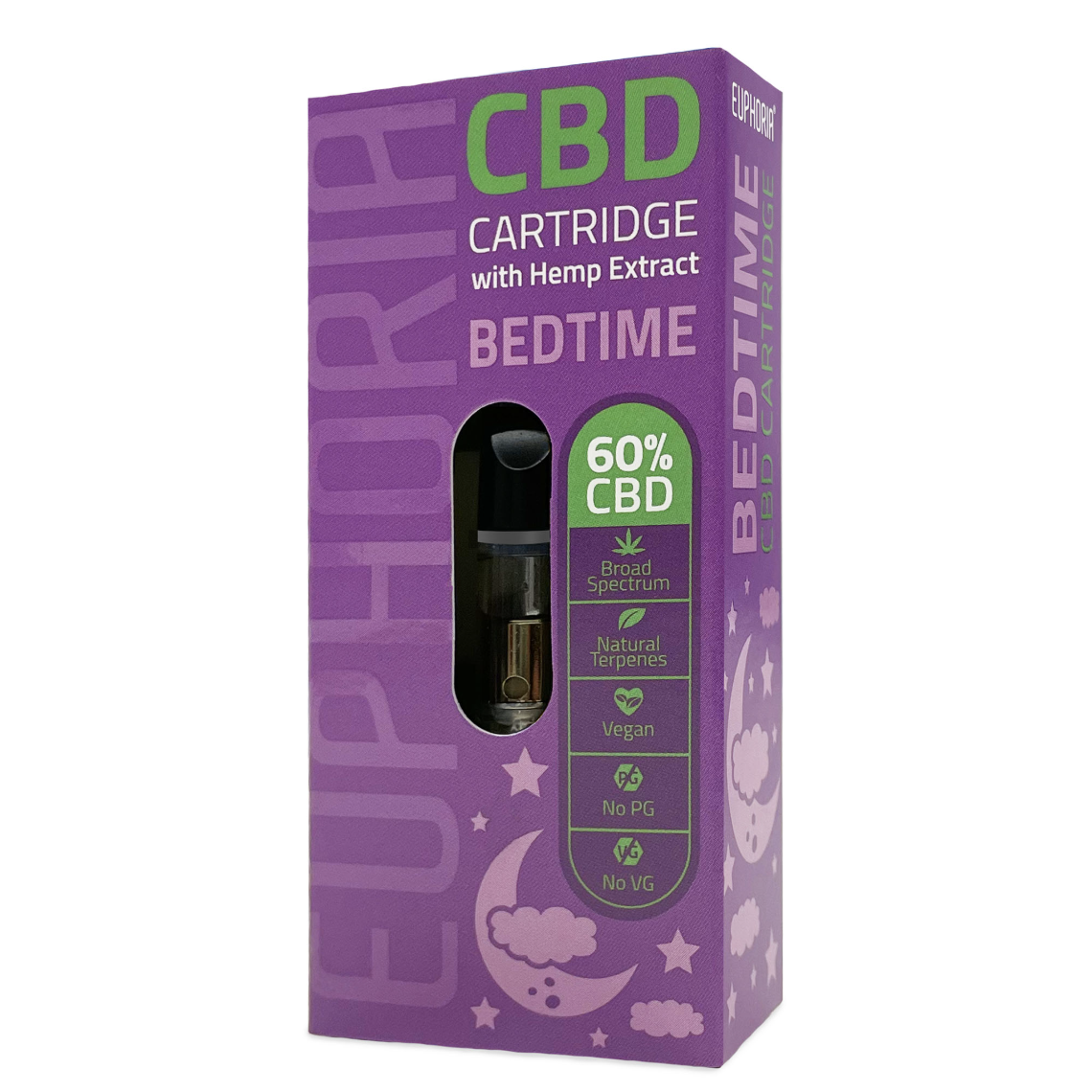🌱 Картридж 510 Euphoria CBD Cartridge Bedtime - 60% CBD з широким спектром канабіноїдів, фото 1