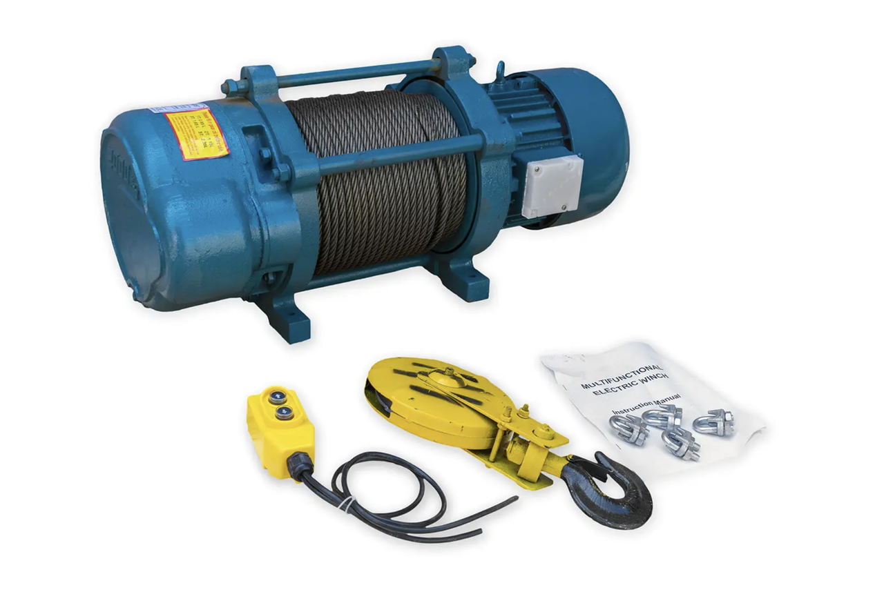 Лебідка електрична KRAISSMANN KCD 2000 (1000/2000 кг, 50/25 м, 380 В, три фази), фото 1