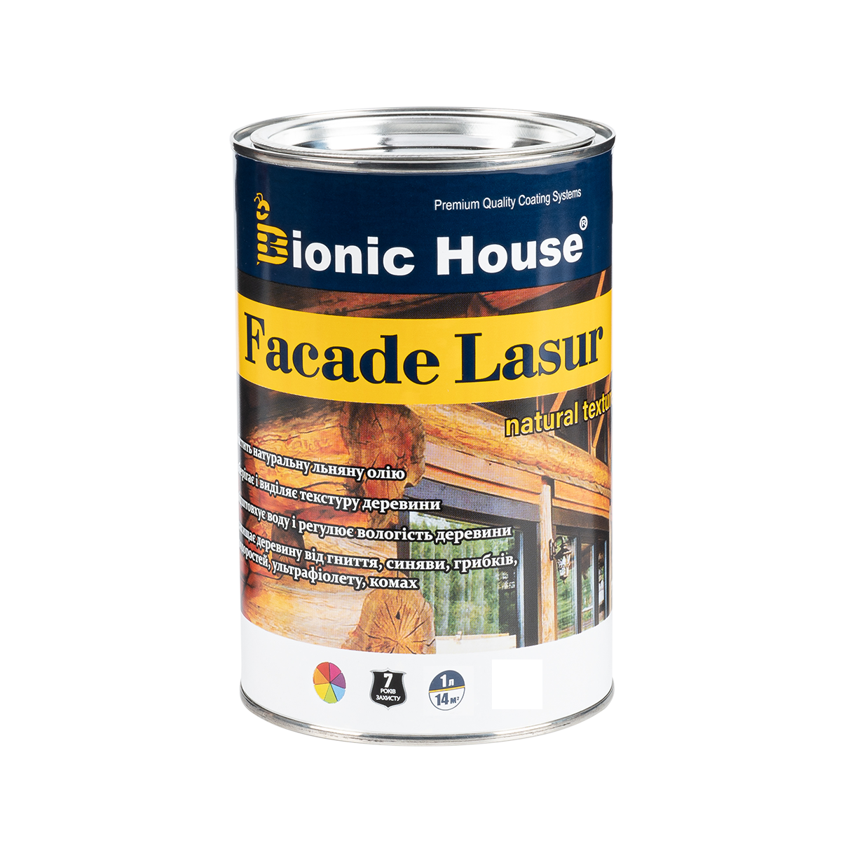 Фасадна лазур з олією Bionic House Facade Lasur всі кольори 1л