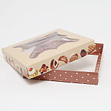 Коробка прямокутна для пряників із малюнком 155*155*30, фото 2