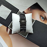 Чоловічий подарунковий набір Tommy годинник і шкіряний ремінь total black, фото 6