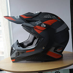 Кросовий мото шолом fxw hf-116 black-red