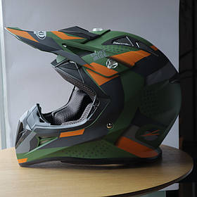 Кросовий мото шолом fxw hf-116 green