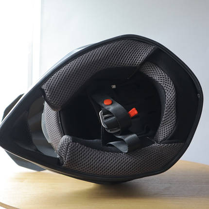 Кросовий мото шолом fxw hf-116 grey black-red, фото 2