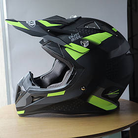 Кросовий мото шолом fxw hf-116 black-green