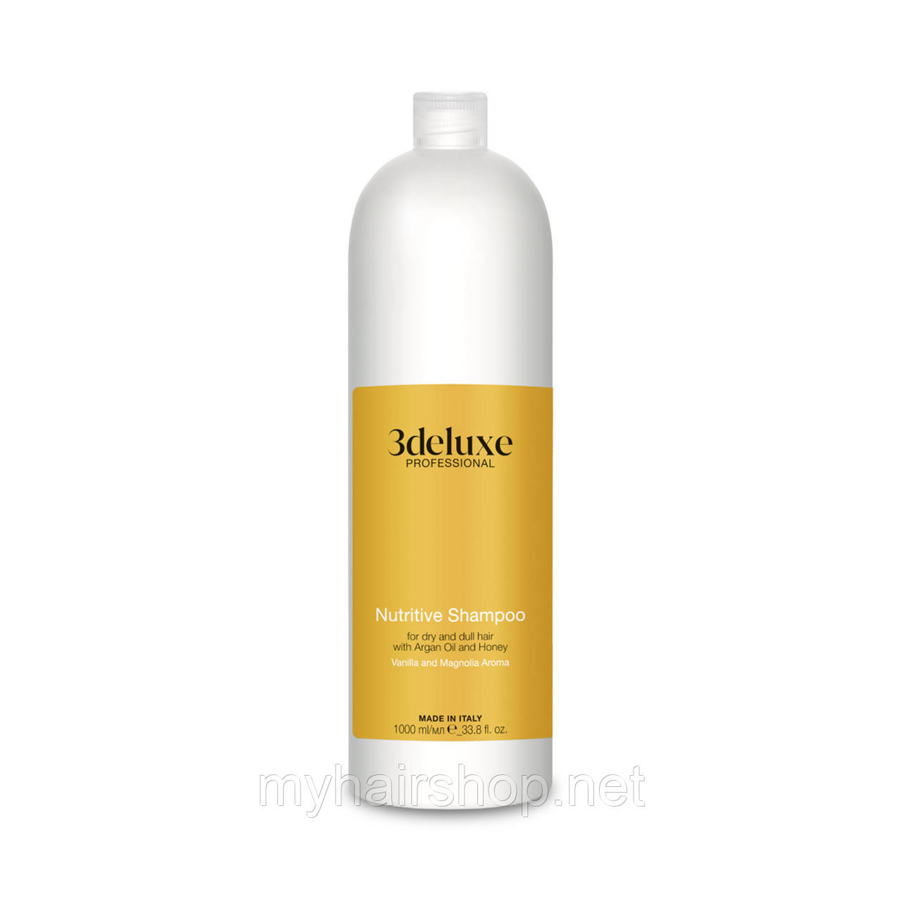 Шампунь для сухого пошкодженого волосся 3DeLuXe Professional Nutritive Shampoo 1000 мл