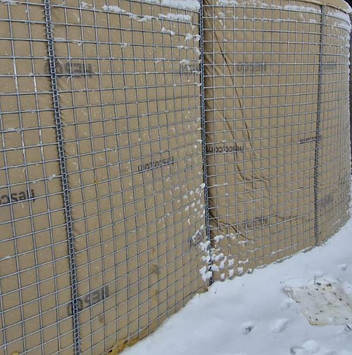 Сітка зварна для габіону 1000х1000х1000х4 мм, геотекстиль 250г/м.кв., під заповнення піском.