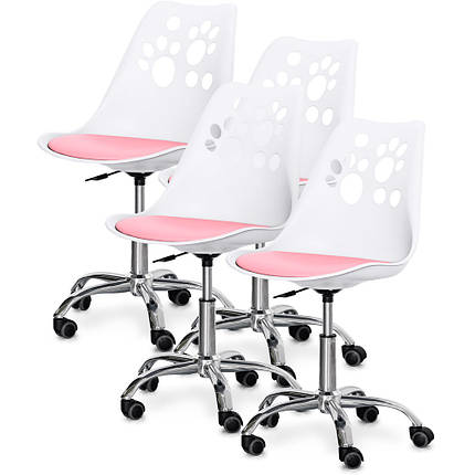 Комплект (4шт) дитяче крісло Evo-Kids Indigo White/Pink (арт H-232 W/PN-Х4), фото 1