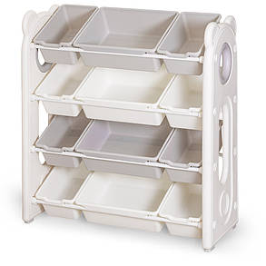 Дитячий пластиковий стелаж з ящиками для зберігання іграшок та речей Mealux Olaf, фото 2