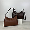 Замшева жіноча сумка Lanvera с101-кт-4381 Шоколадна, фото 9