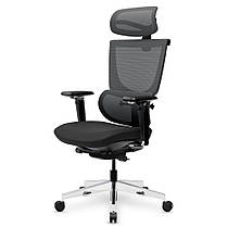 Ортопедичне офісне комп'ютерне крісло Mealux S8 Air Fabric Black, фото 5