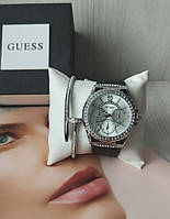Жіночий годинник Guess + браслет silver