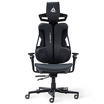 Геймерське ергономічне крісло для комп'ютера Cyberlux V10 Black екошкіра, фото 5