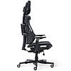 Геймерське ергономічне крісло для комп'ютера Cyberlux V10 Black екошкіра, фото 6