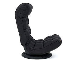 Ігрове комп'ютерне крісло для геймерів та відпочинку Cyberlux Flex Fabric Black м'яке з тканини, фото 6