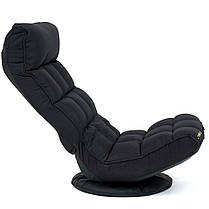 Ігрове комп'ютерне крісло для геймерів та відпочинку Cyberlux Flex Fabric Black м'яке з тканини, фото 5