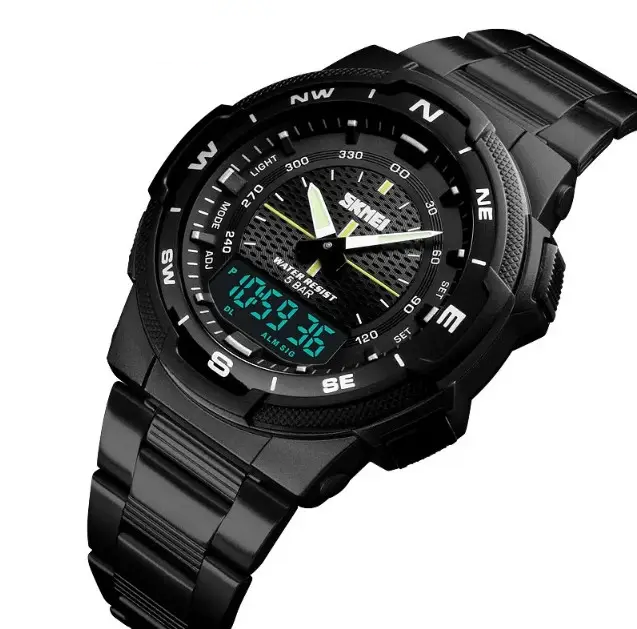 Чоловічий наручний годинник Skmei Marshal Black VIP