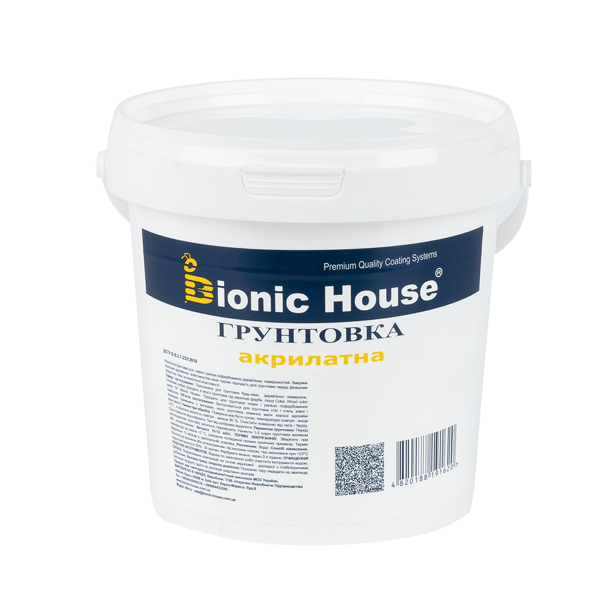 Ґрунтовка для дерева Bionic House Grunt акрилова 10л