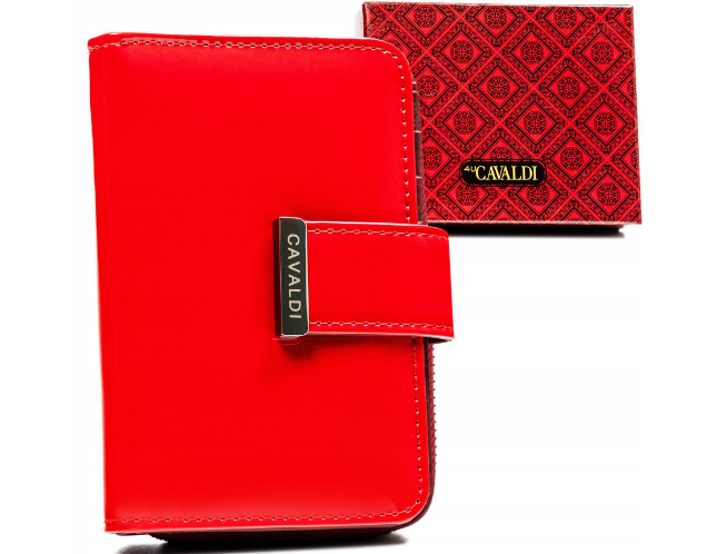 Стильний червоний жіночий гаманець CAVALDI®, фото 1