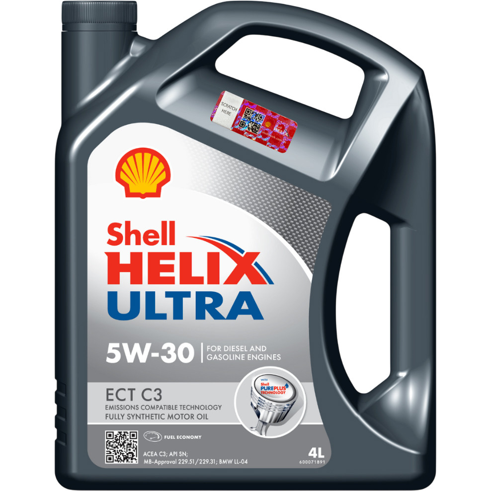 Моторна олива Shell Helix Ultra ECT C3 5W-30, 4 л