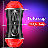 Мастурбатор з двома отворами, Мастурбатор 2в1 рот і вагіна, Двосторонній мастурбатор Чоловічий, Інтимні іграшк, фото 9