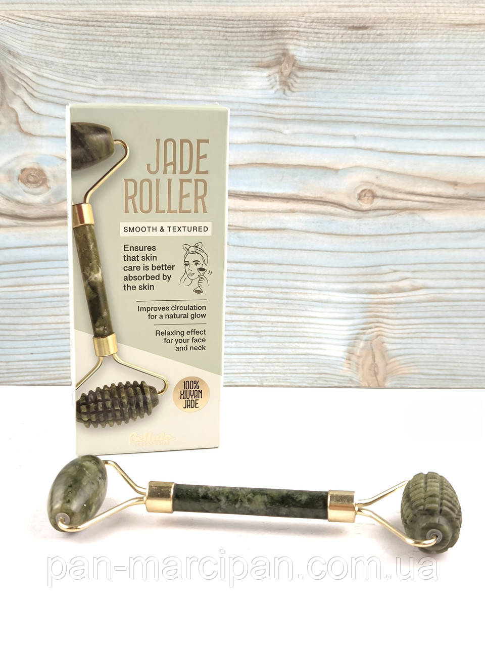 Нефритовый роллер для массажа лица Belluto, фото 1