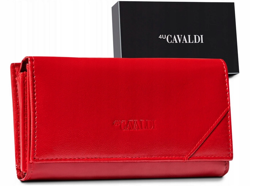 Шкіряний гаманець 4U Cavaldi RD-24-GCL червоний, фото 1