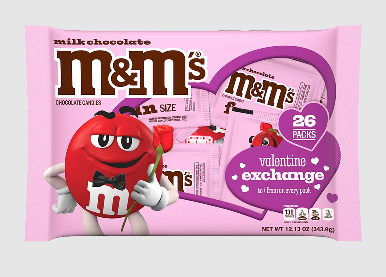 Драже M&M's Milk Chocolate Fun Size Valentine's Day Exchange 343g, фото 1