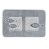 Килимок для ванної Spirella Andros 55х85 см, сірий, м'який, антиковзаючий (10.08198)