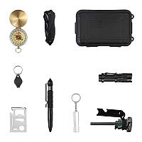 Туристичний набір інструментів для виживання кемпінгу туризму 9в1 активного відпочинку, фото 2