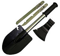 Саперна лопата 4 в 1 довжина: 45 см. Мультитул лопата сокира ножівка ніж у чохлі, фото 3