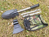 Саперна лопата 4 в 1 довжина: 45 см. Мультитул лопата сокира ножівка ніж у чохлі, фото 7