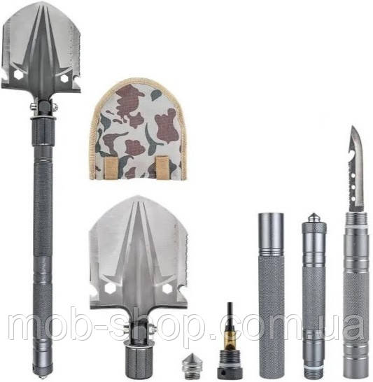 Універсальна складна лопата 10 в 1 Multifunctional shovel. Мультитул лопата сокира та інше, фото 1